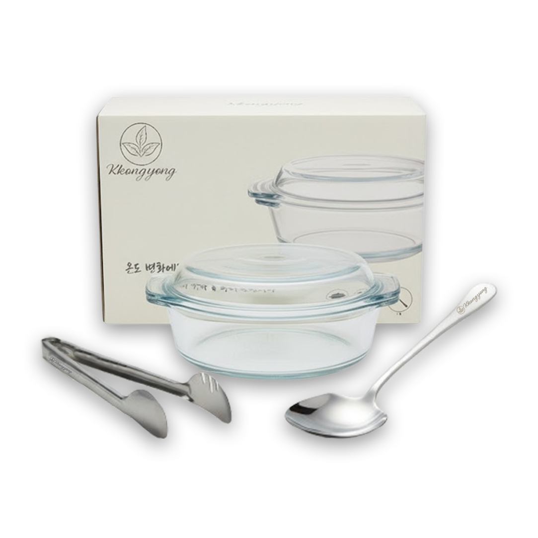꽁용 전자렌지 유리 찜기 세트 내열강화 오븐, 1개, 700ml+서빙스푼+서빙집게 20,900원