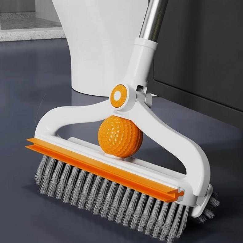 욕실청소솔 화장실 바닥 베란다 다기능 V형 틈새청소 길이조절, 오렌지골프공, 1개 13,800원