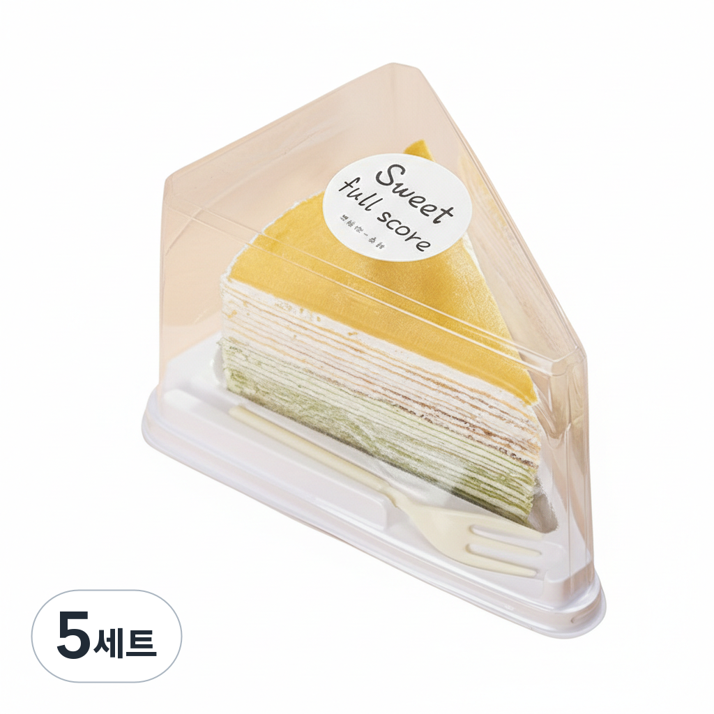 키친코디 포크포함 삼각형 보틀케이크용기 미니 티라미수케이스 투명 디저트 조각케이크 포장 73,900원