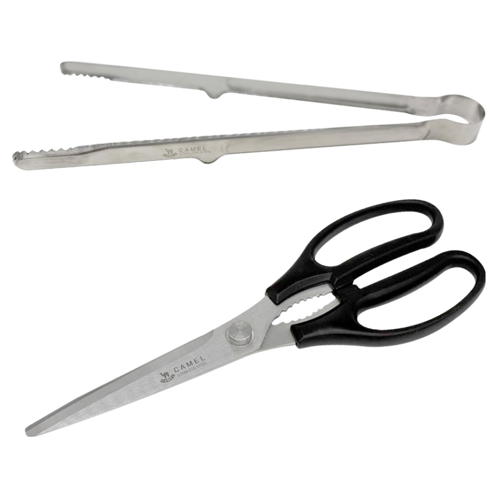 영수산업카멜 바닥에 닿지않아 위생적인 띄움 양손가위 + 스텐 악어집게 세트 5,350원