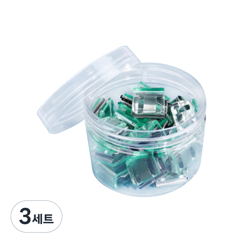 문구담 멀티 푸시 핸드 클립 종이 문서 고정 바인딩 세트 랜덤발송, 3세트, 20개입, 소 24,600원