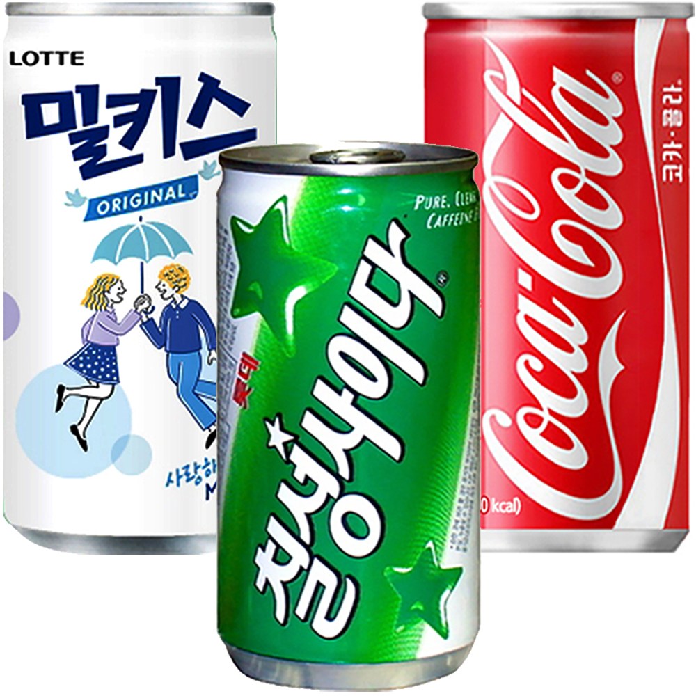 코카콜라밀키스사이다190ml x 각10개(총30개) 업소용/콜라/사이다/밀키스/탄산음료/미니음료/소캔음료, 90개 59,800원