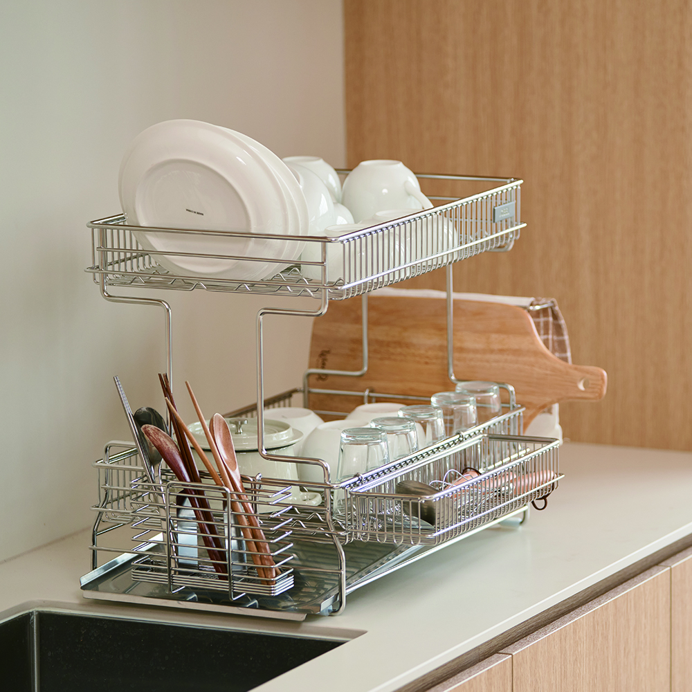 소벨 헤이븐 올스텐304 엠보형 식기건조대 측면형 풀세트 128,500원