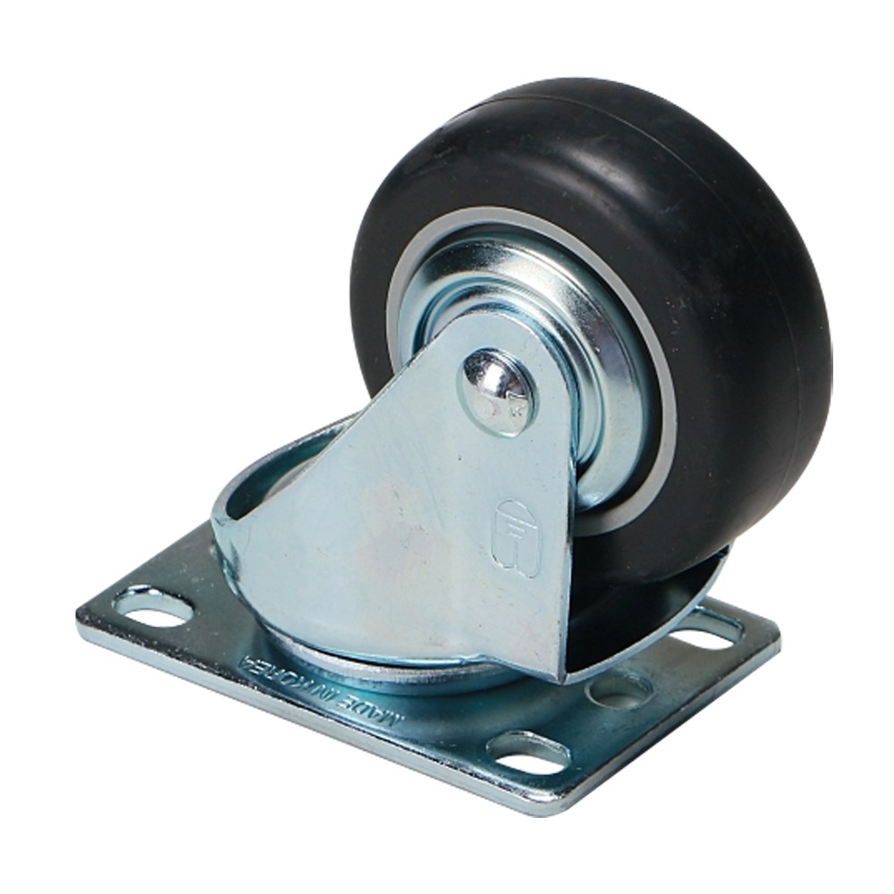 경하중 캐스터 4인치 회전형 검정 고무 캐스터 구루마바퀴 우레탄바퀴 대차바퀴 6,910원