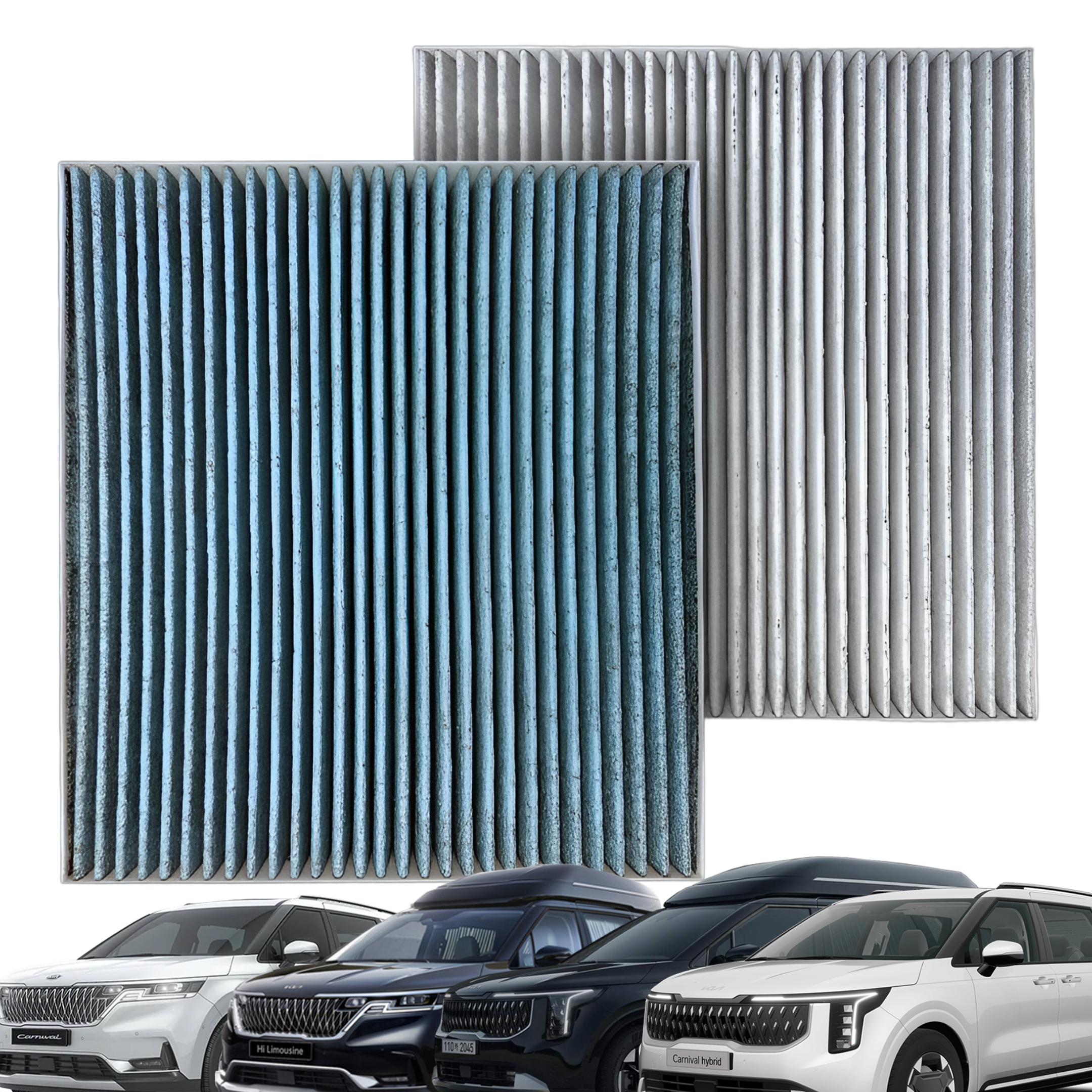 더필 카니발 전후면 PM0.3 자동차 활성탄 에어컨 필터 세트, 1세트, C105, C107 15,000원