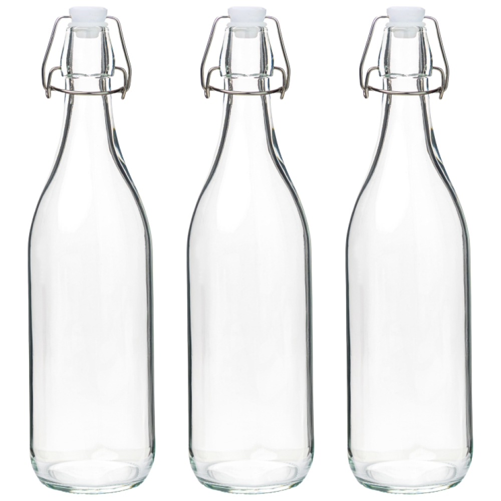 쿠치니티 유리밀폐용기 담금주병 보르미올리 유리병 1L A타입 3개, 3개, 1L 10,900원