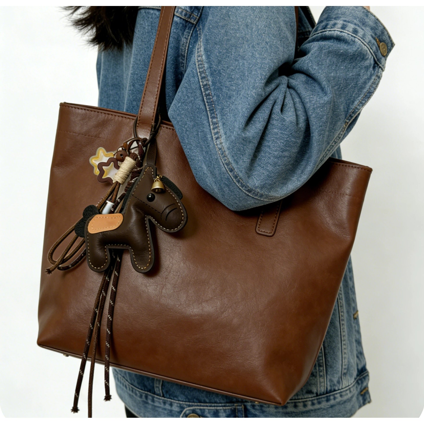 쬬린 말인형 가죽 감성 가방 장식 8,900원