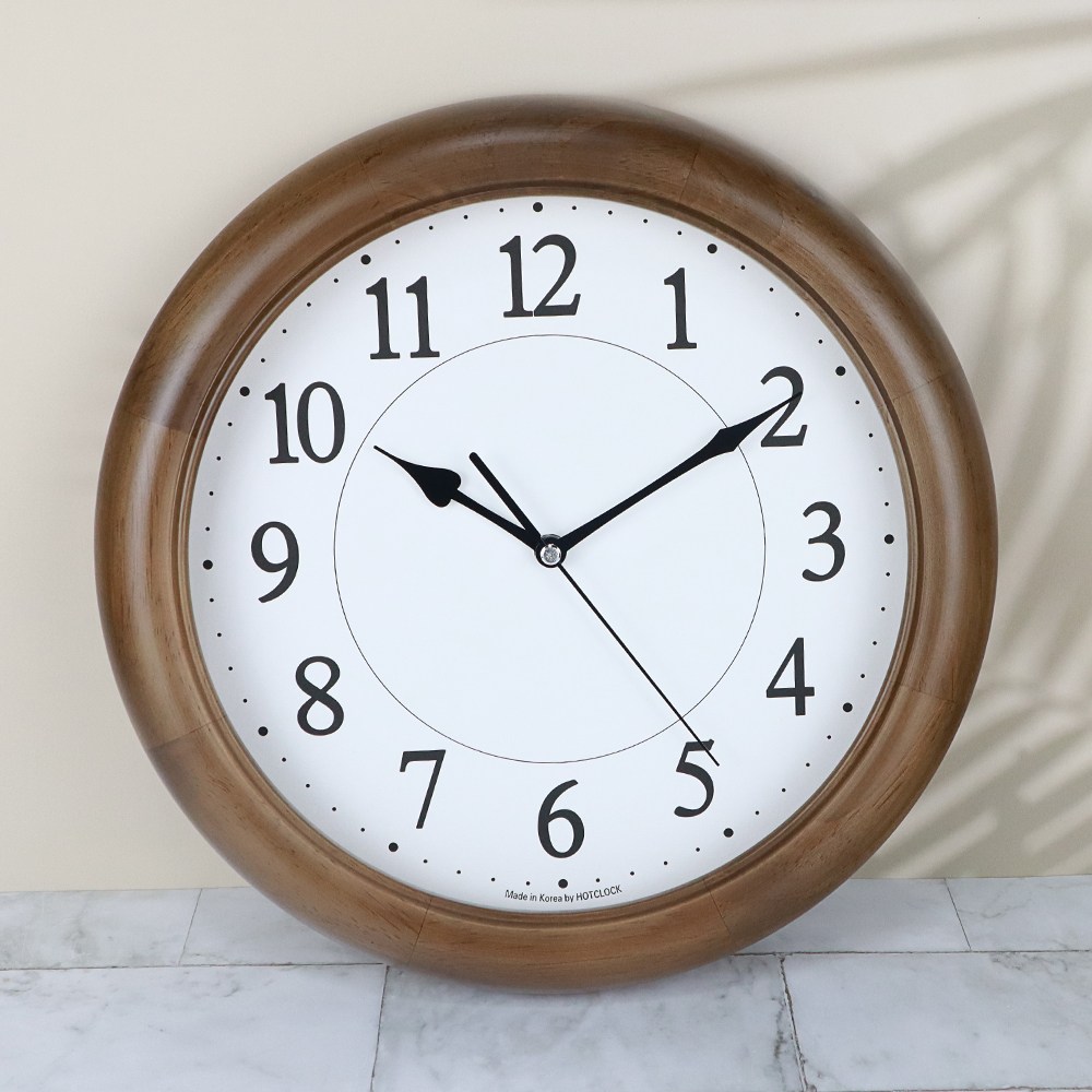 핫클락 국산 320파이 고급원목벽시계 원형, 엔틱브라운 29,900원