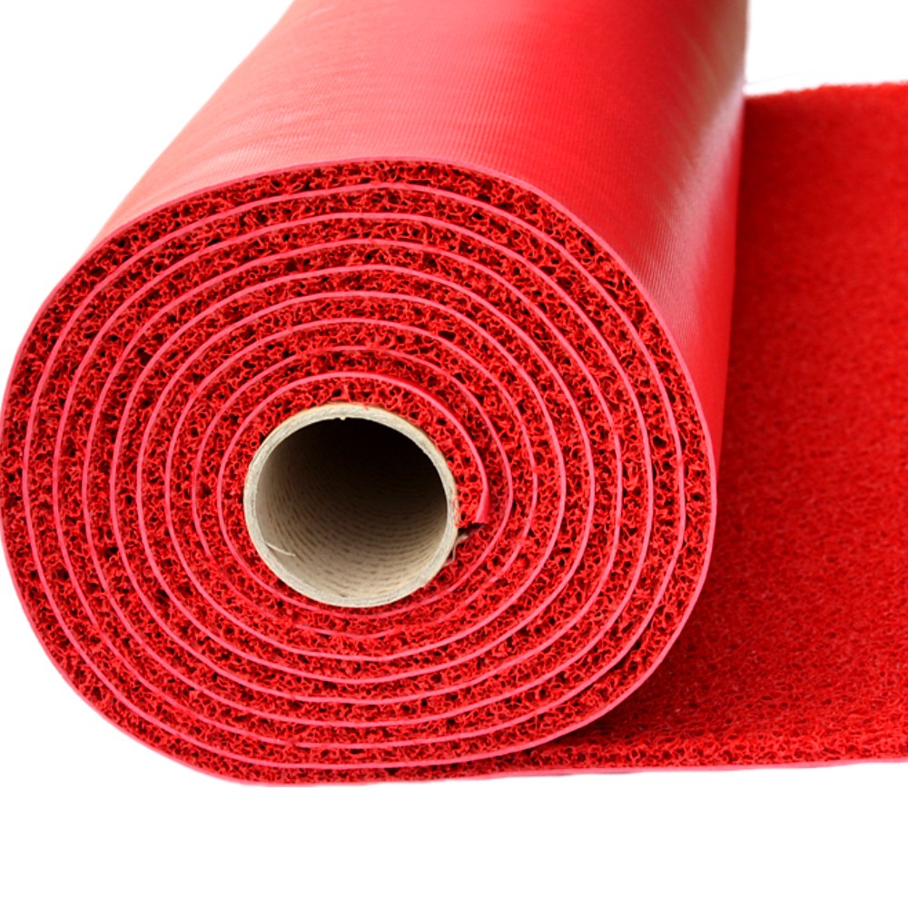 초면애 미끄럼방지 코일매트 막힘형 10mm 폭120cm 6M,12M 롤형 단품 (상가,현관용 PVC매트), 6M 레드, 1개 158,000원