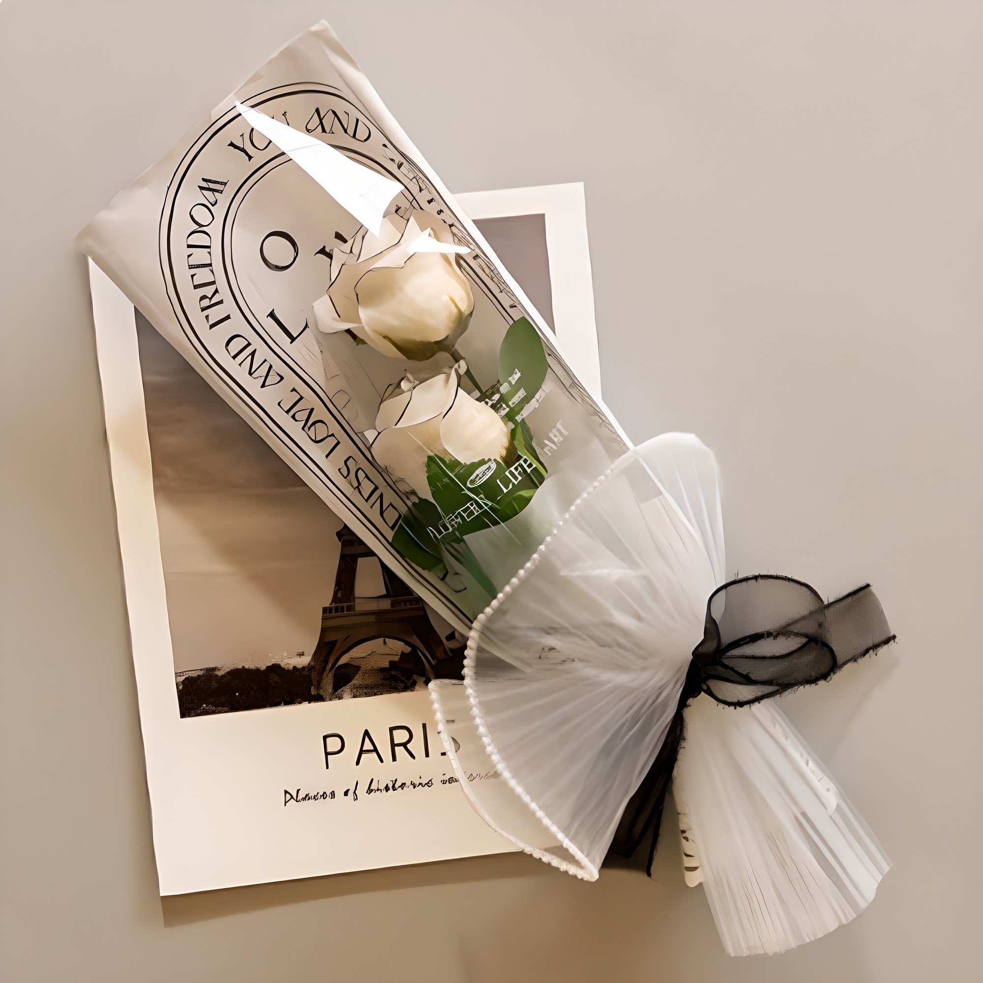 아스파시아 로코코 라인 장미 비누꽃 두 송이 꽃다발 6,900원