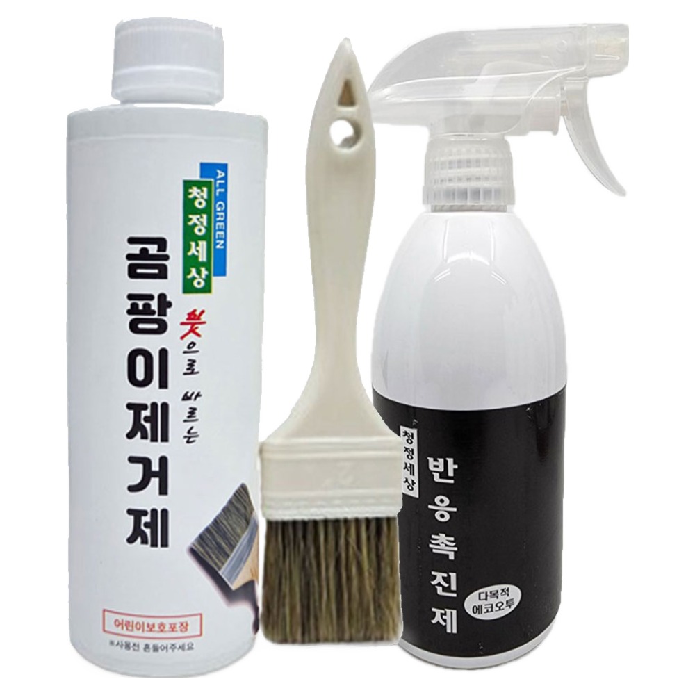 청정세상 곰팡이제거제500g(붓1)+반응촉진제 에코오투500ml1 20,900원