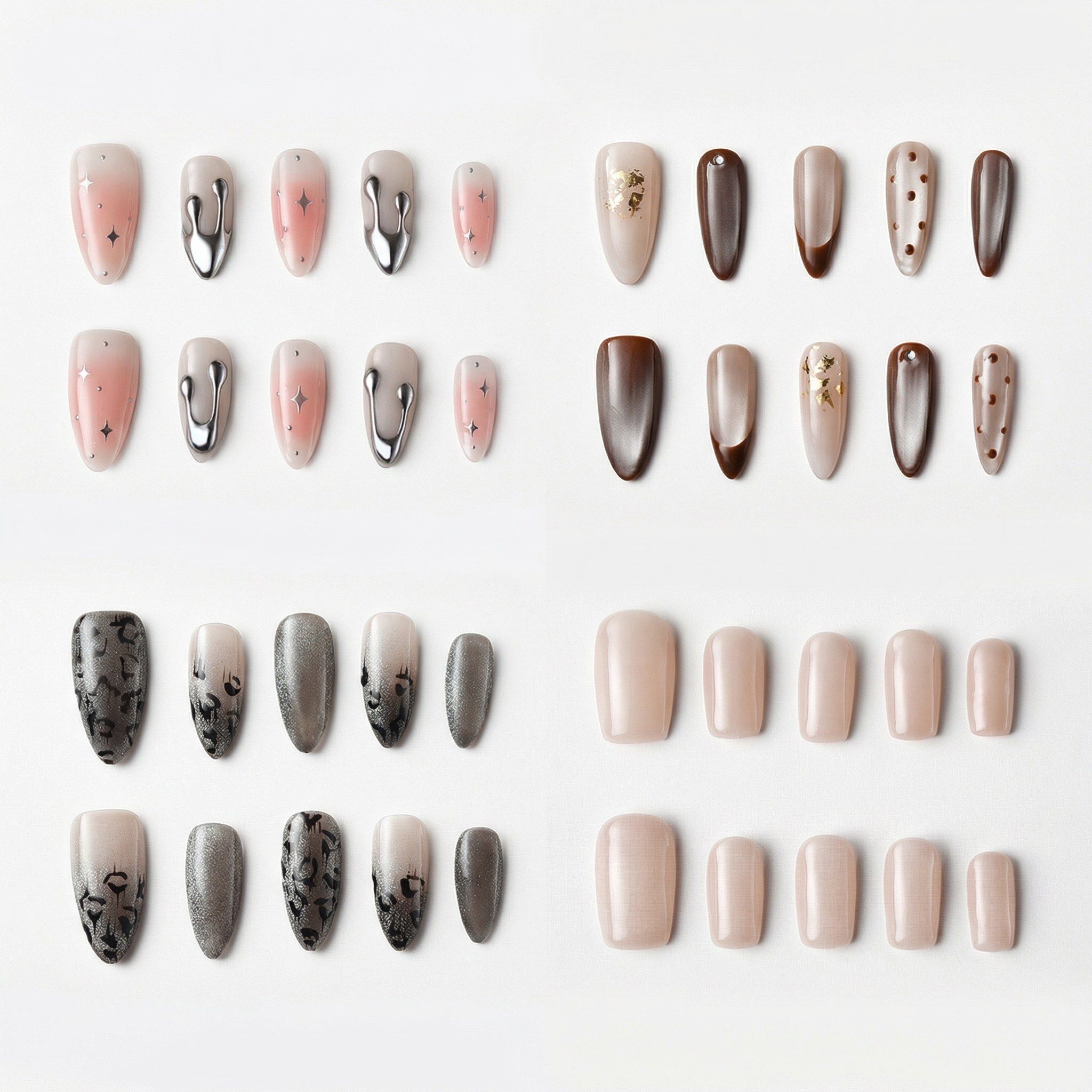 수제 프랑스식 캣아이 미니멀 네일 팁 세트일상 통근데이트휴가 필수 아이템 11,760원