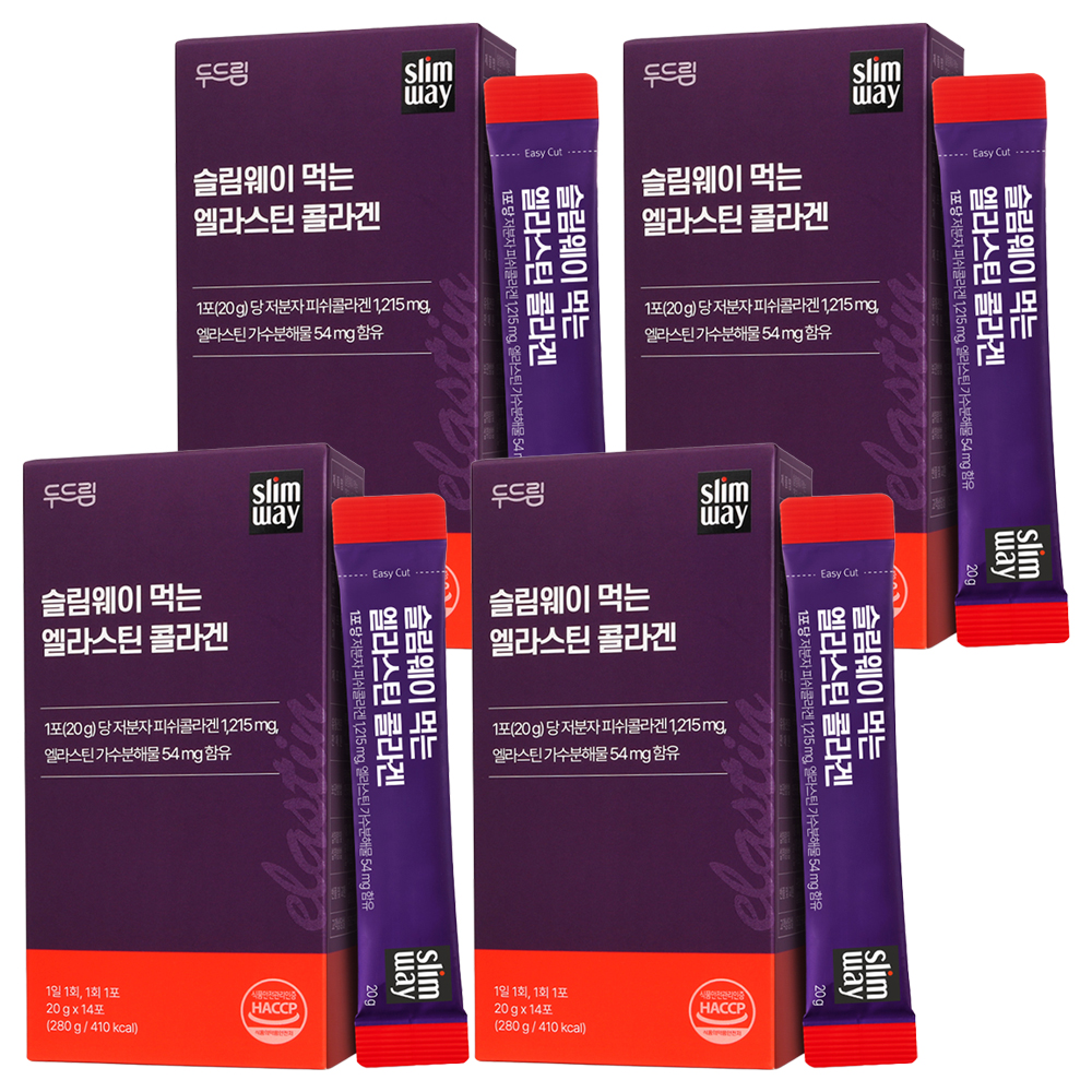 두드림 슬림웨이 먹는 엘라스틴 콜라겐, 4개, 280g 39,990원