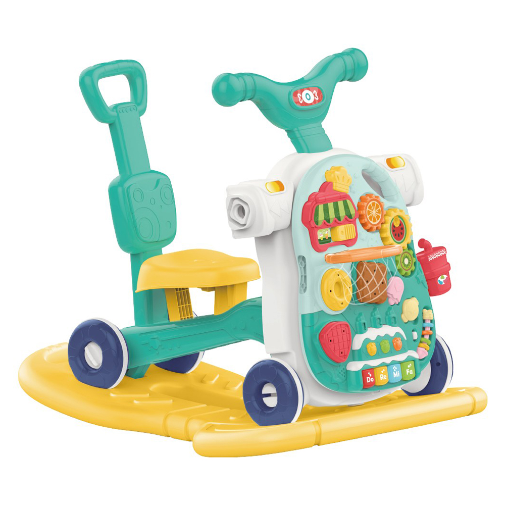 하늘썬별 5 in 1 과일 붕붕카 러닝테이블 푸쉬카 흔들말 걸음마 보조기, 그린, 1개 79,200원