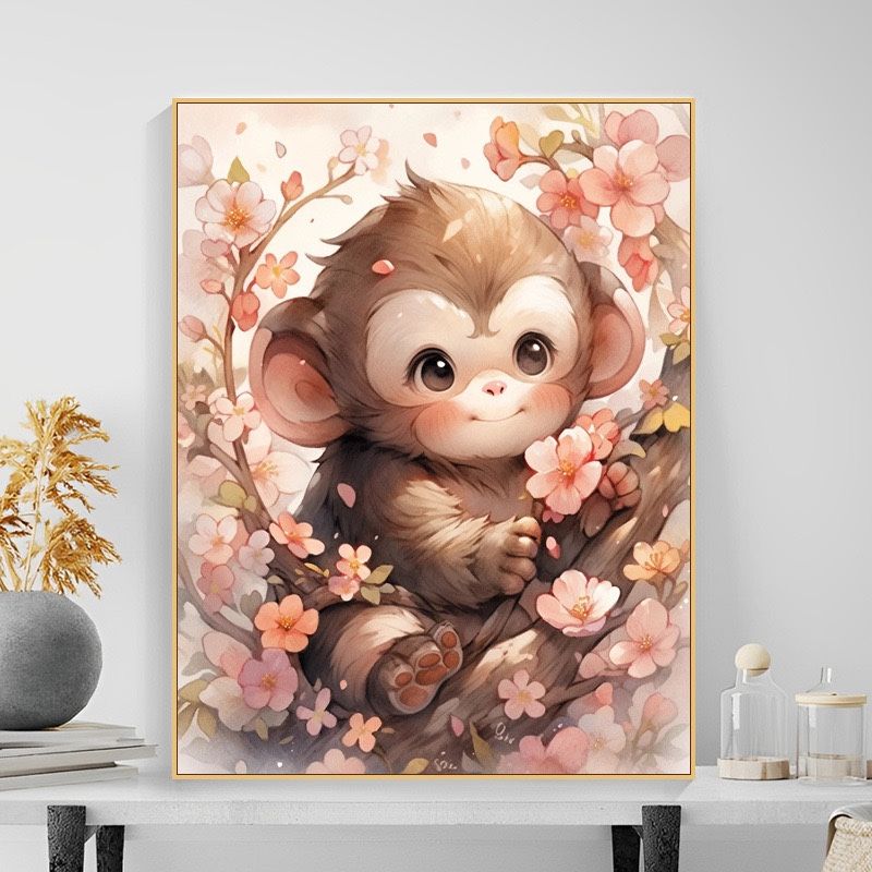 12간지/지신 취미생활 diy 세트 다이아몬드화 만화 장식화 보석십자수 복도 거실 현관 주방 서재 회사 장식화 걸개화 모든 일이뜻대로 됩니다 다이어몬드그림 보석십자수 DIY패키지 15,290원