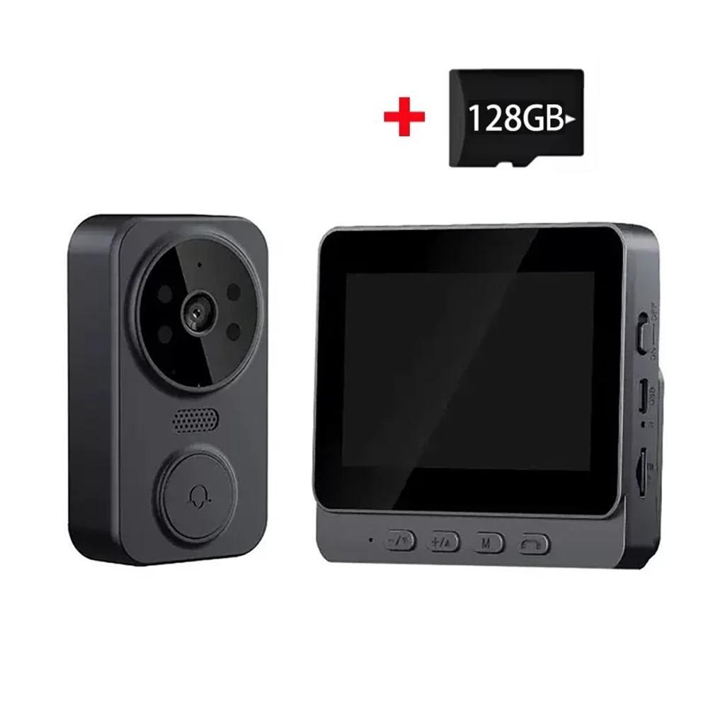 무선 비디오 인터콤 초인종 야간 투시경 스크린 비주얼 카메라 스마트 홈 보안 도어벨 100,400원