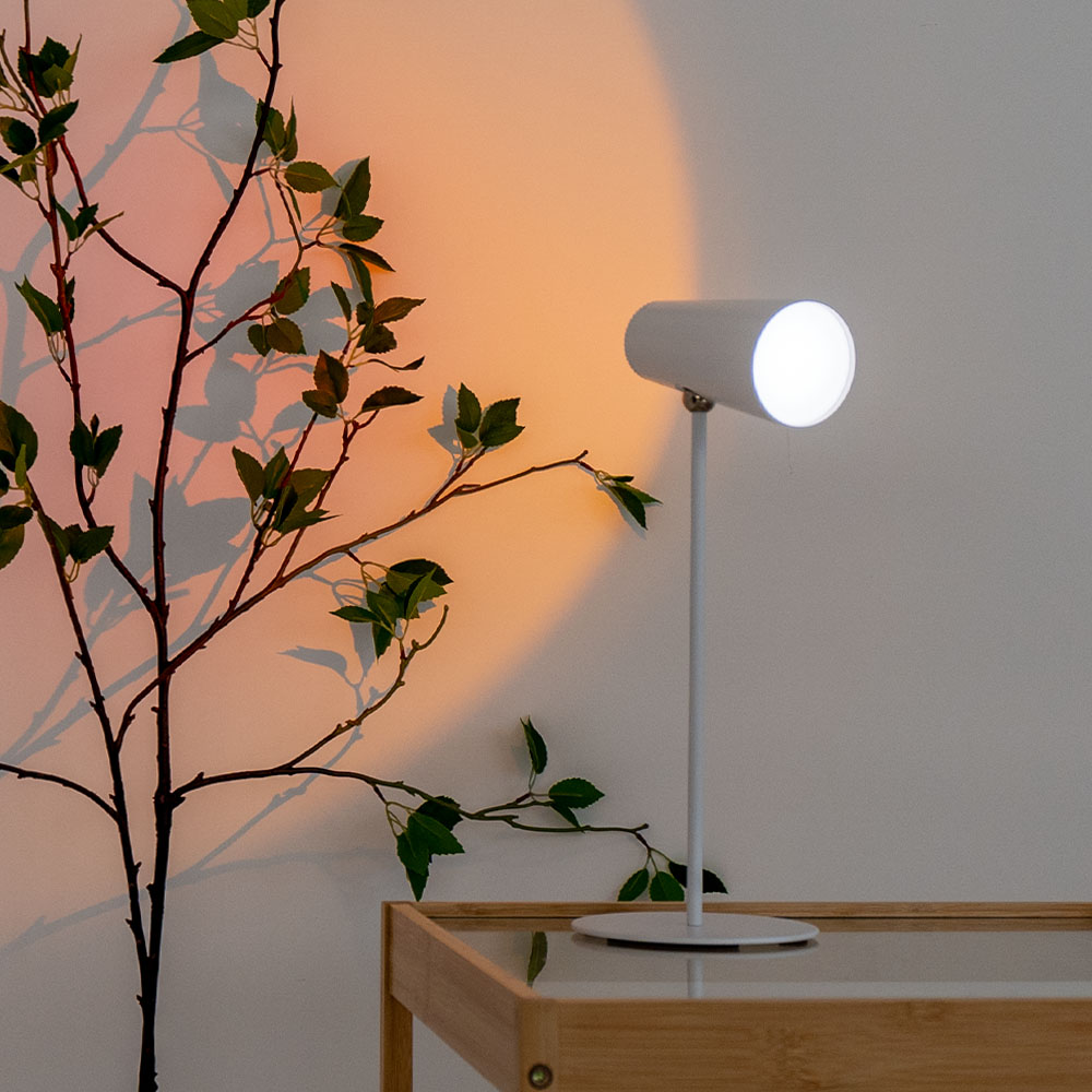 4in1 무선 충전식 LED스탠드+선셋 무드등 조명(밝기조절/플리커프리/헤드분리형) 39,900원