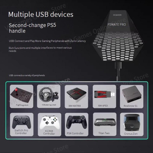 콘솔 새로운 Besavior P5Mate Pro 변환기 어댑터 에뮬레이터, PS5 및 최신 시스템 지원, USB가 직접 연결되 205,200원