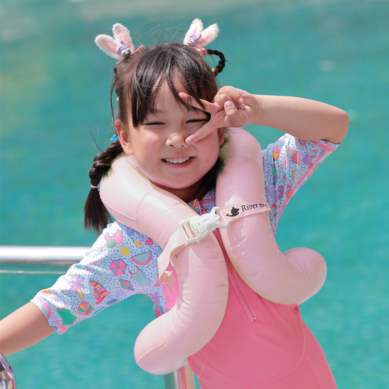 리버폭스 아동용 리버토이 조끼 물놀이 튜브 50kg, 핑크, 1개 12,800원