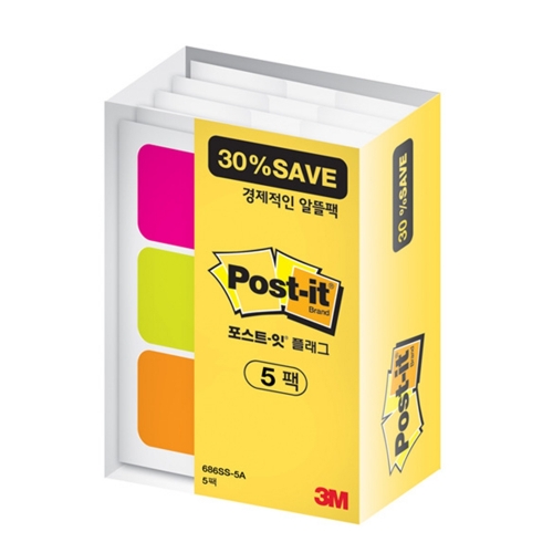 3M 포스트잇 플래그 686SS-5A 알뜰팩 5팩 10,260원