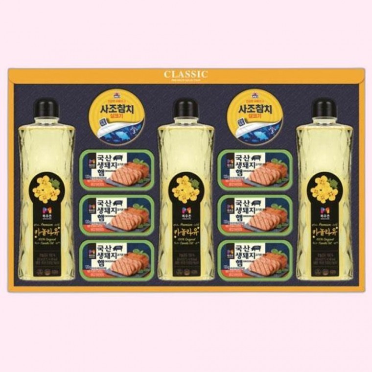 식용유 햄 참치캔 선물 통조림 쇼핑벡포함 선물세트 답례품 명절 설 설날 구정 직원 단체 90,800원
