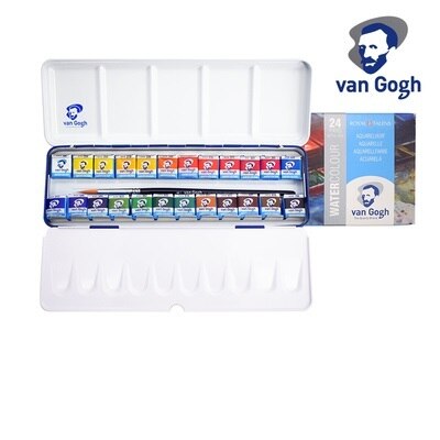반고흐 수채화 고체물감 12색 24색 48색 메탈케이스 세트 268,800원