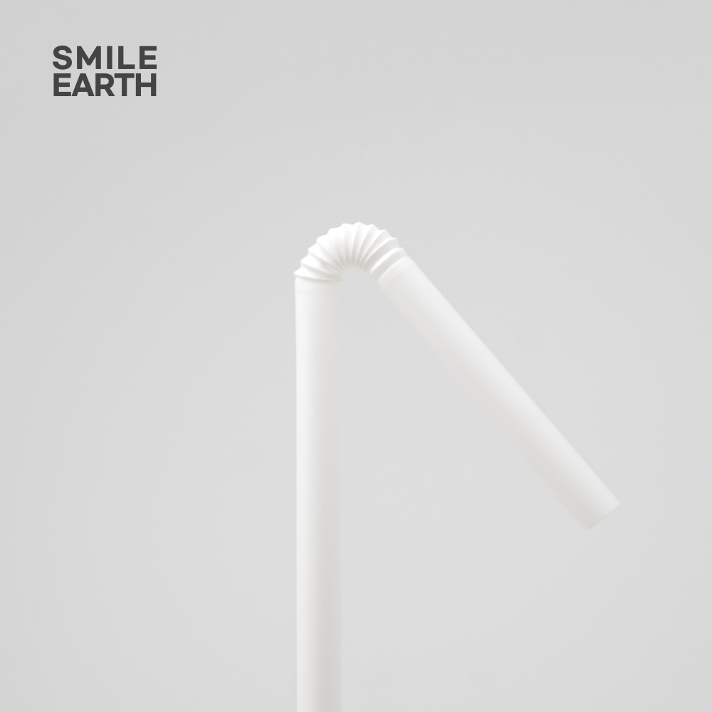 스마일어스 친환경 옥수수 PLA 빨대 개별 포장 21cm 화이트 2,800원