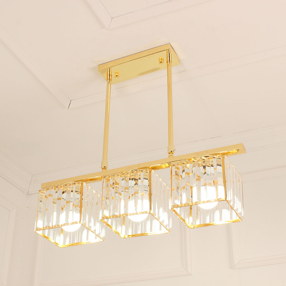 포유 LED 식탁등 로얄 프리즘 골드 파이프 식탁 주방 조명 153,300원