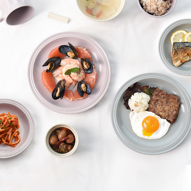 프렐류드 크리미 접시 핑크 2종 + 라이트 그레이 2종 세트 20,300원