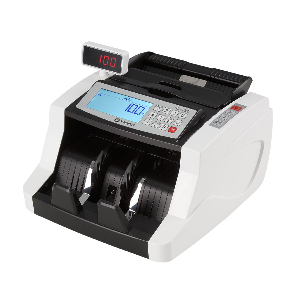 지폐계수기 BC1700D 화폐상품권계수 위폐감별 LCD 디스플레이 손잡이, 단품 112,900원