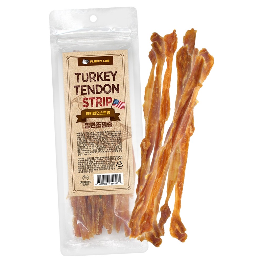 플러피랩 강아지 터키 텐던 스트립 간식, 1개, 75g, 칠면조 15,000원