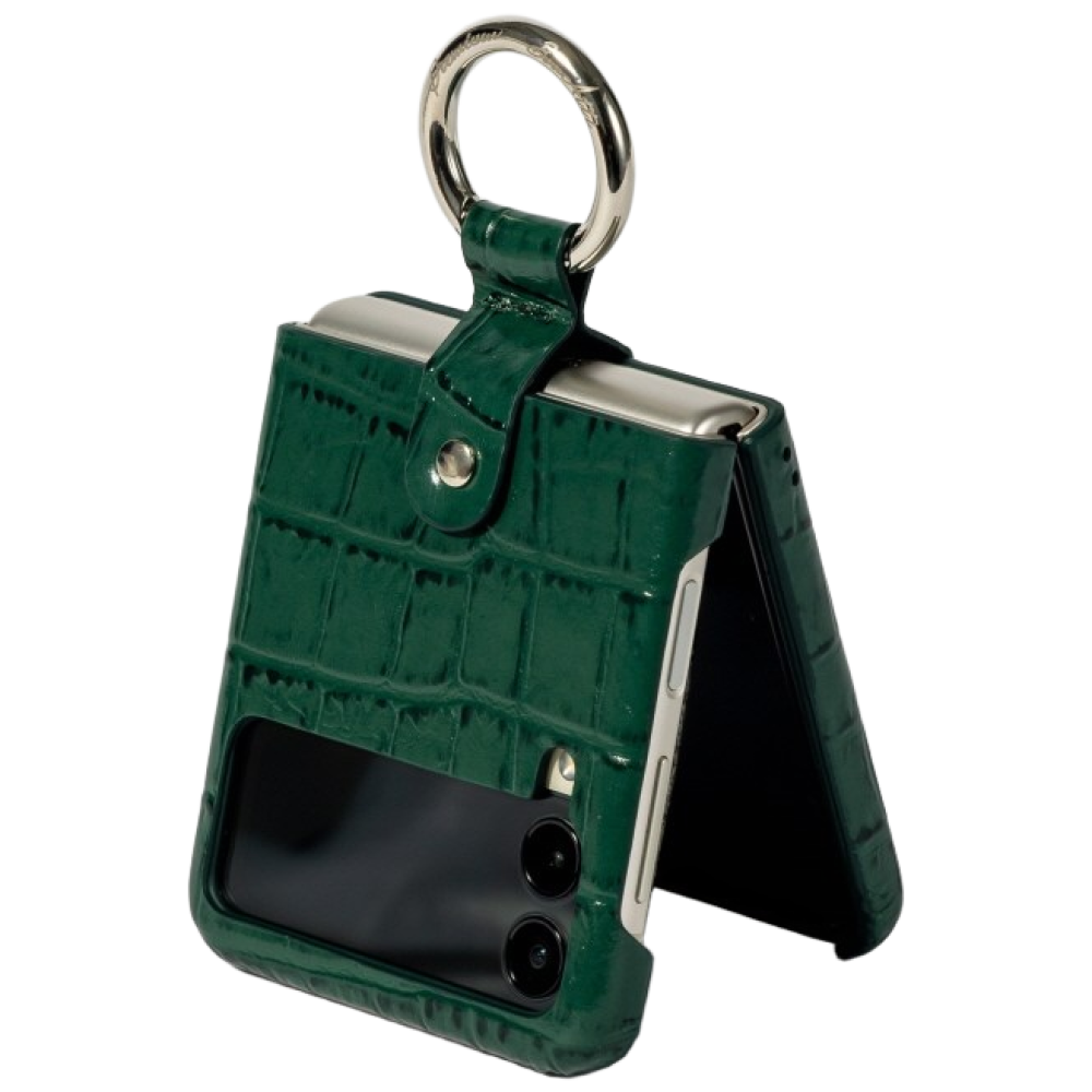 본아띠 갤럭시 Z플립4 (F721N) 링머서 악어 고리 링 스탠딩 거치 천연소가죽 핸드폰케이스 44,500원