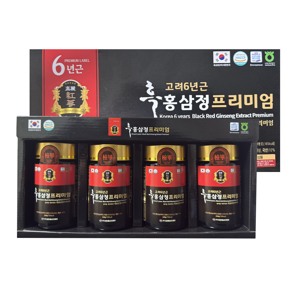 고려6년근 흑홍삼정 프리미엄,, 240g, 4개 35,980원