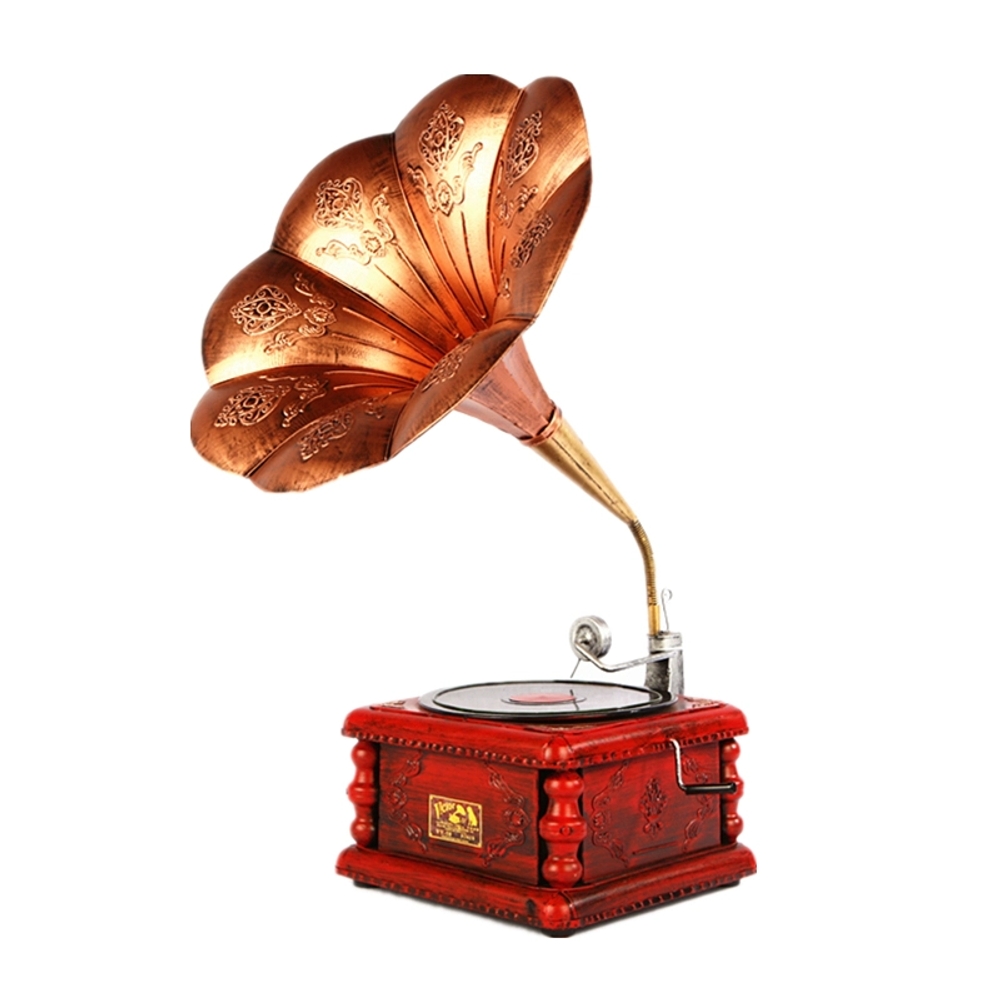 복고풍 축음기 스피커 대형 입문용 고음질 LP 전축 턴테이블 진열 감성 모형 빈티지 레코드 32,300원