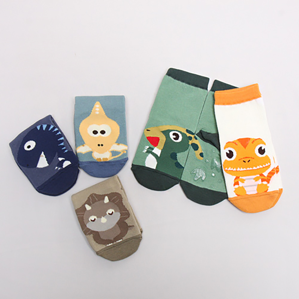 우리섬유 유아동용 쥬라기 중목 양말 5켤레 8,500원