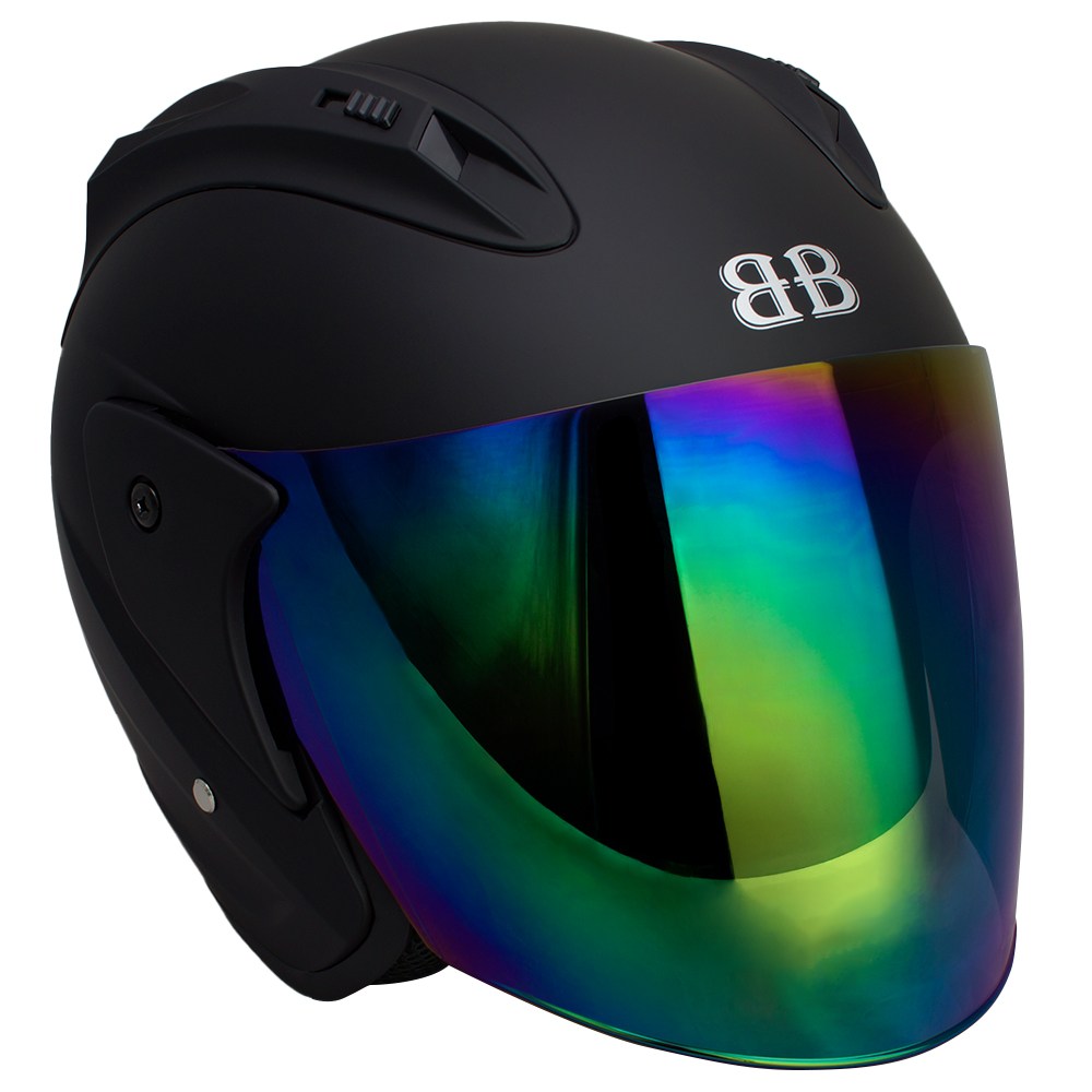 벤시 Y-1 오픈페이스 오토바이 헬멧 내피분리 / 블루투스 장착 가능, 무광블랙_레인보우실드(투명X) 37,000원