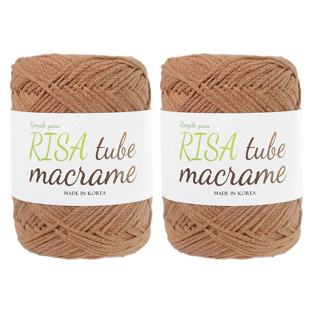털실나라 리사 튜브 마크라메 250g 리사이클면사 2p, 17 붉은베이지, 2개 20,000원