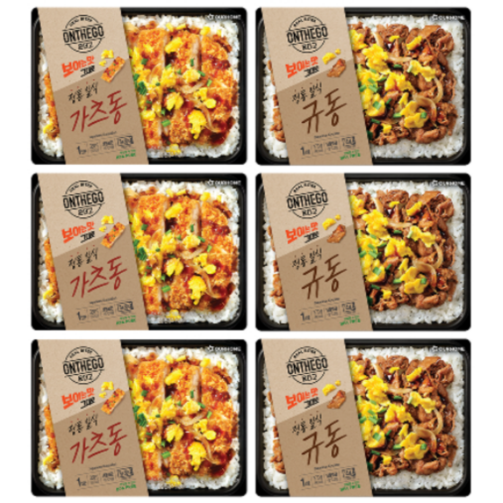 [온더고] 정통 일식 규동 & 가츠동 (총6입) 41,900원