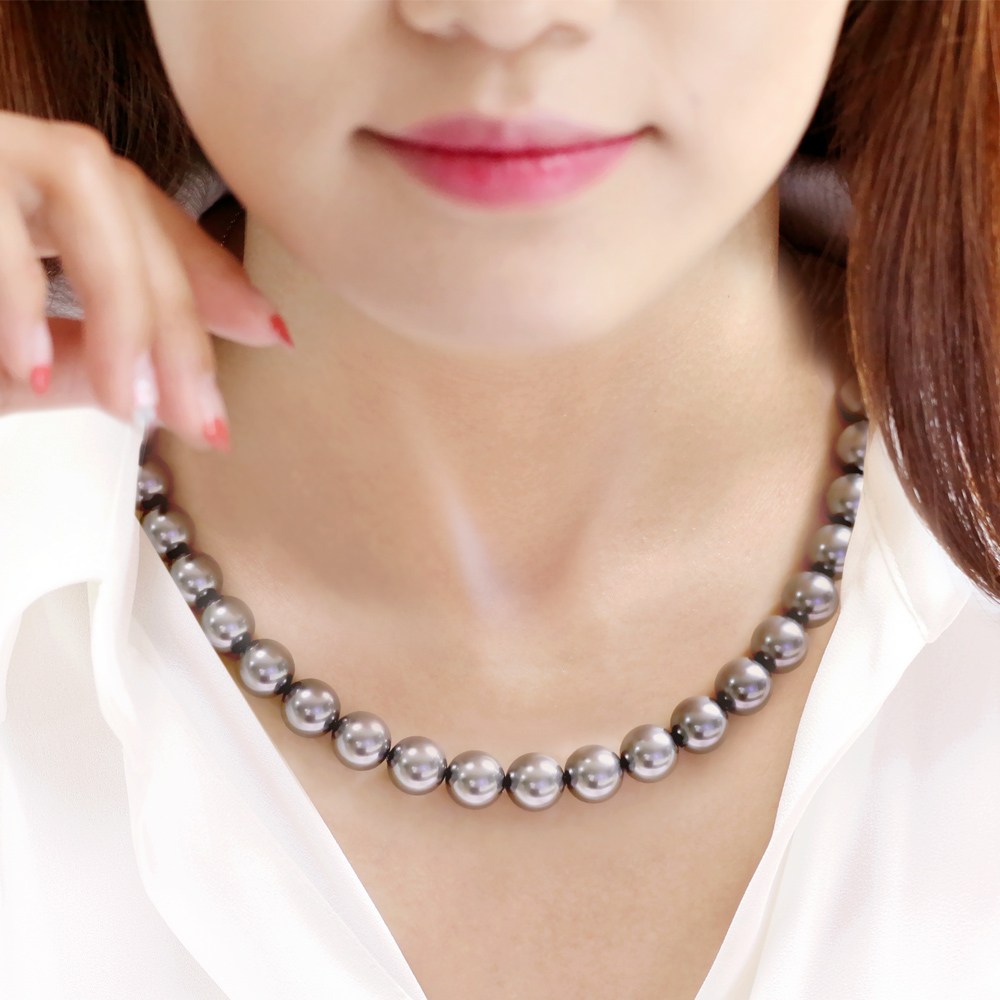 에버링 [사은품2종] 스와로브스키 흑진주 비드 10mm 목걸이_NPR10K pearl gift 108,000원