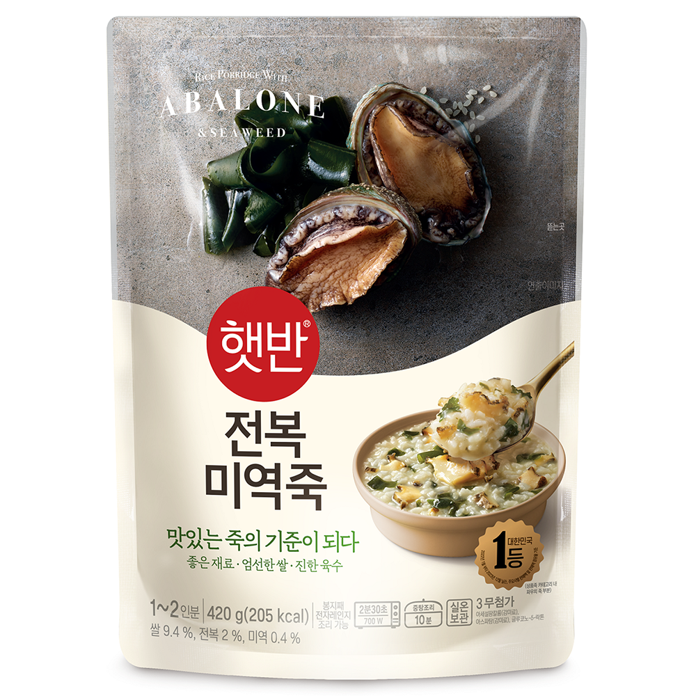 햇반 전복미역죽 3,820원
