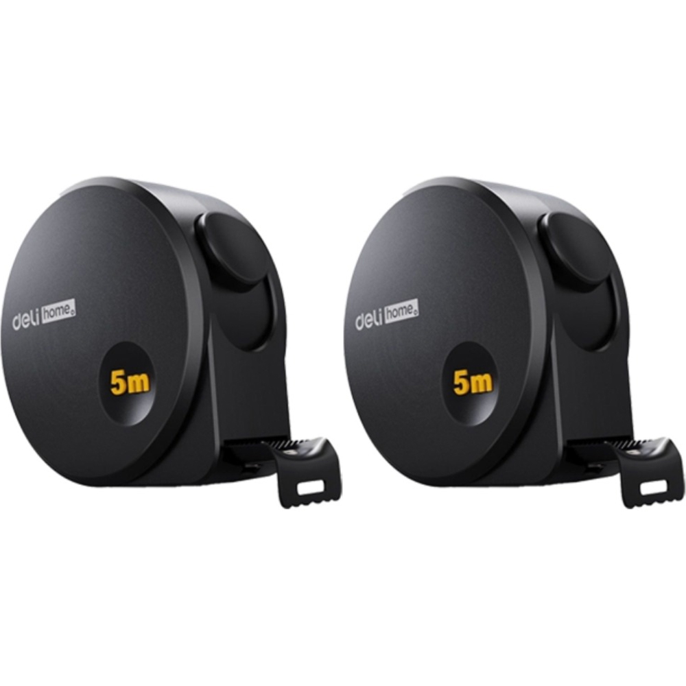 델리 고정밀 ABS케이스 스틸 줄자 고급형 5m x 19mm 블랙 1+1 16,810원