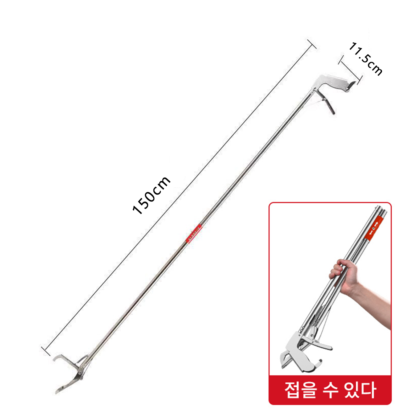 다기능 청소집게 뱀집게 초강력 양면 4톱니 150cm 롱 스텐 접이식 장어 크린메이트 잘집혀 스테인리스 스틸 소재로 내구성이 뛰어나고 가벼워 사용이 용이하며 12,030원