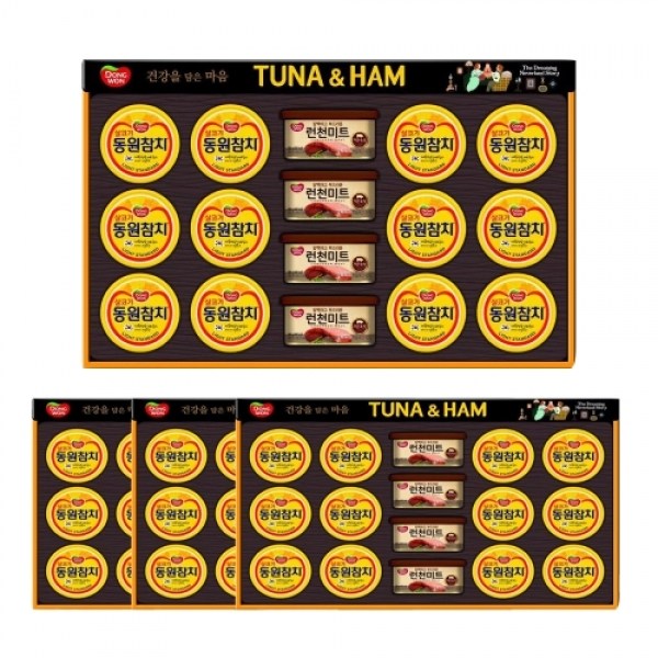 동원 튜나 런천미트 67호 선물세트 한박스 4세트입 참치 햄 명절 설 식품 선물 설날 답례품 사은품 판촉물 명절선물 296,900원