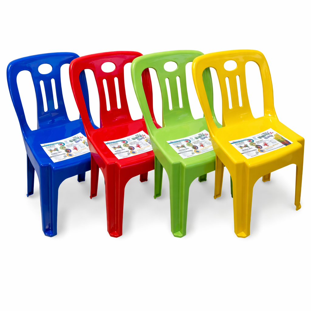 [나코] 플라스틱 미니 등받이 의자 간이의자 낮은의자 소형의자 유치원 어린이집 유아용 2호, 노랑색 34,650원