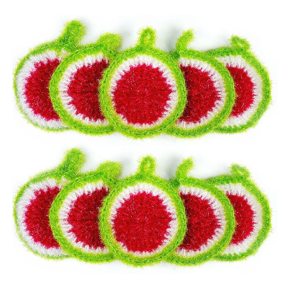 엘이케이 아크릴 수세미 수박, 1개, 10개입 9,800원