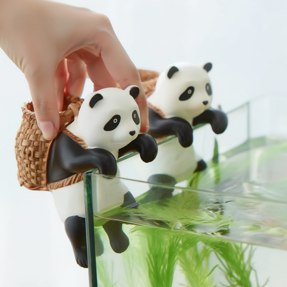강플로 팬더 피규어 구피 수조장식, 1개 9,900원