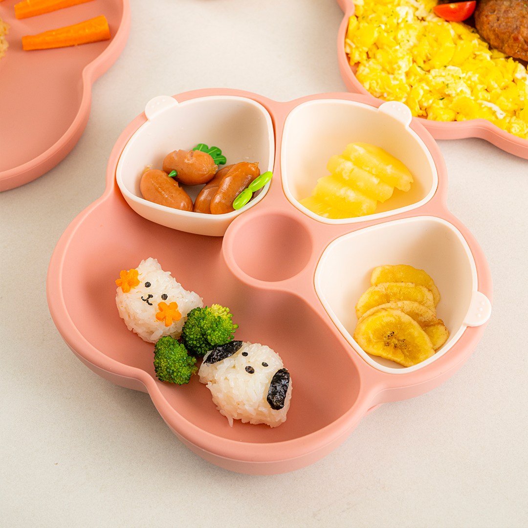 모모빈 국내제조 블라썸 냠냠 이유식 흡착 식판 실리콘 유아 식기 39,000원