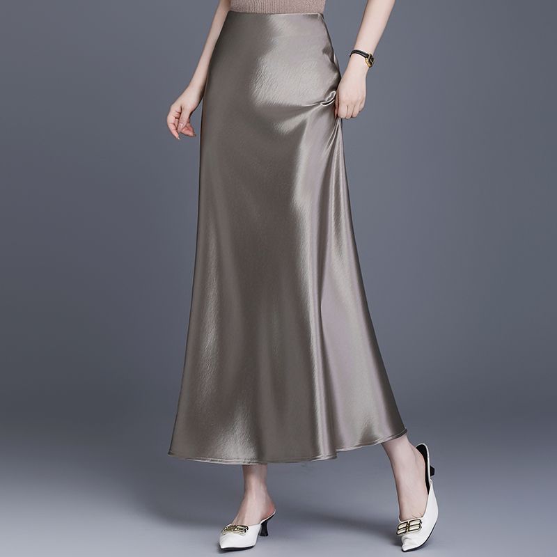 COSYEVNO 여성 새틴 머메이드 롱 스커트 미디 일자 힙업 24,600원