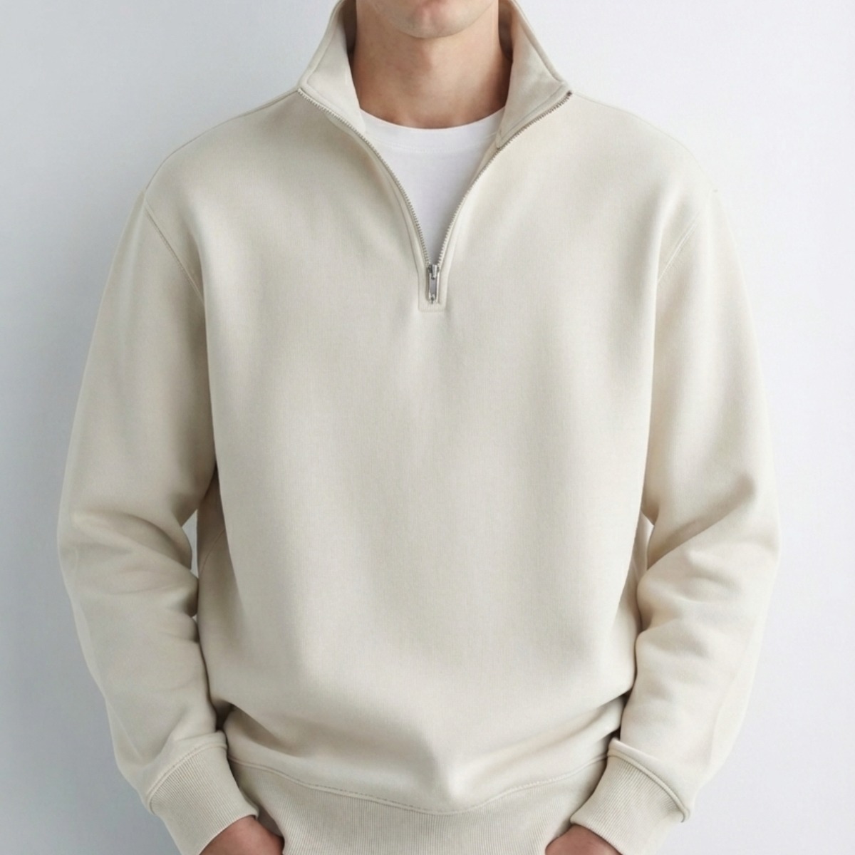 비상루트 하이넥 반집업 맨투맨 긴팔 스웨트셔츠 25,800원