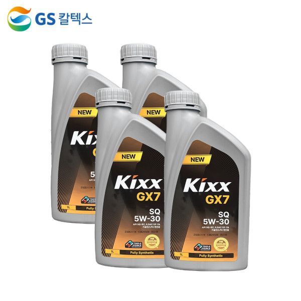 4행정 엔진오일 GS칼텍스 G1 점도 5W 30 1L(1000ml) GX7 SQ 4개 가솔린 킥스 28,250원